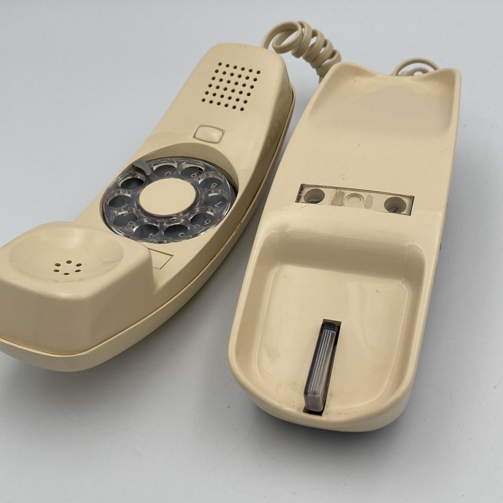 Vintage Western Electric rimline Rotary‎ Phone Beige White Land Line Desk 220 - Picture 11 of 15